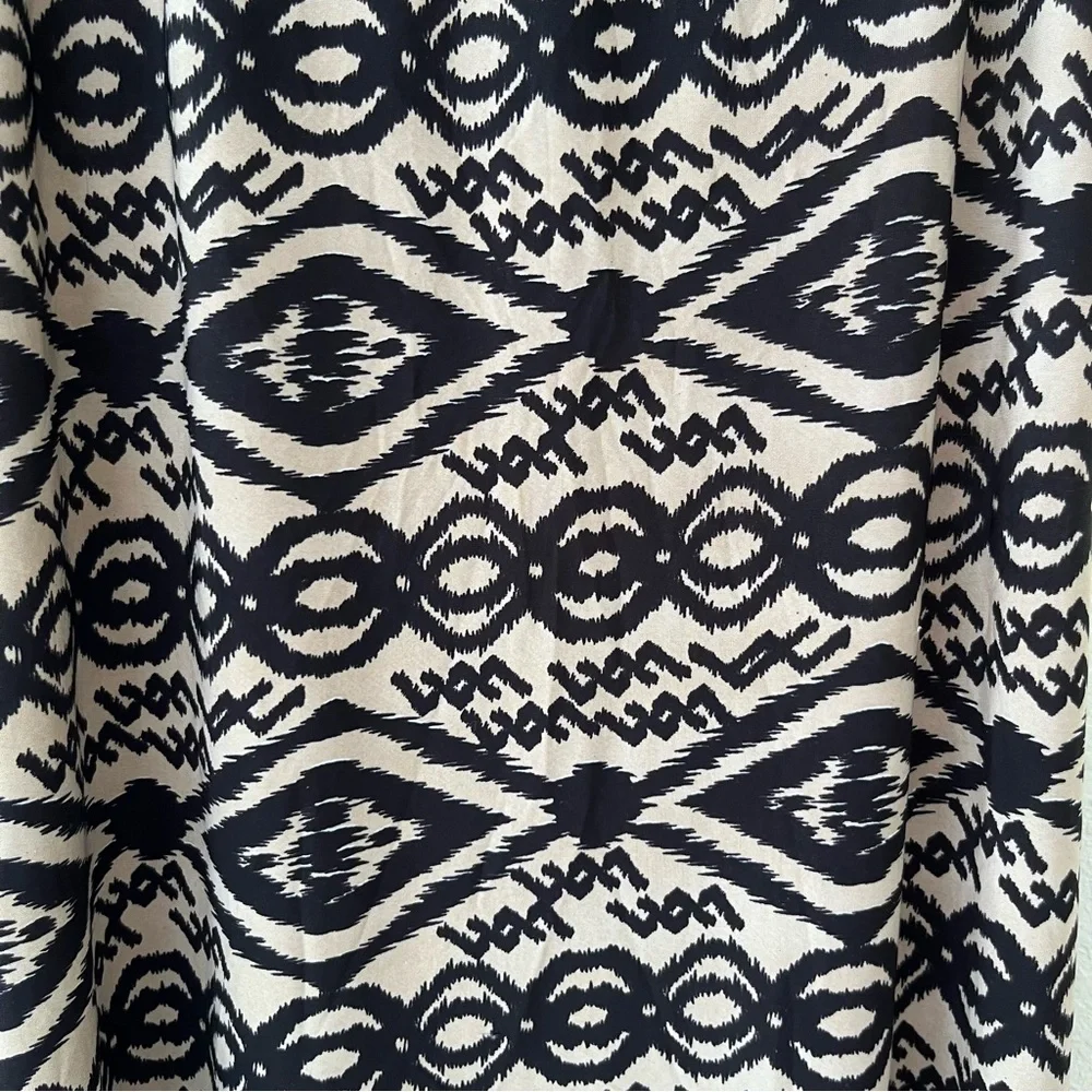 Womens Y2K Maxi Slip Skirt Size Large Geometric Tribal Long Vintage Pull‎ On